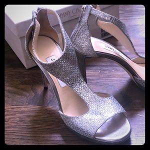 Gorgeous Jimmy Choo T Strap Lana Glitter 100